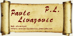 Pavle Livazović vizit kartica